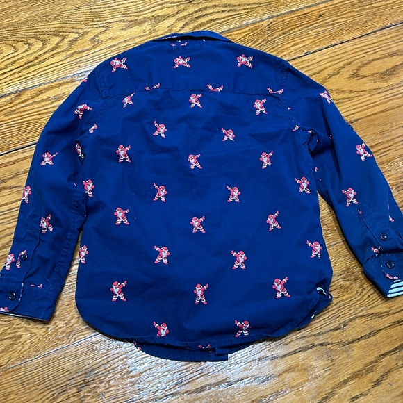 Denim and Flower Ricky Singh blue button up with Santa doing the Dap. Size 5/6 - Picture 4 of 11